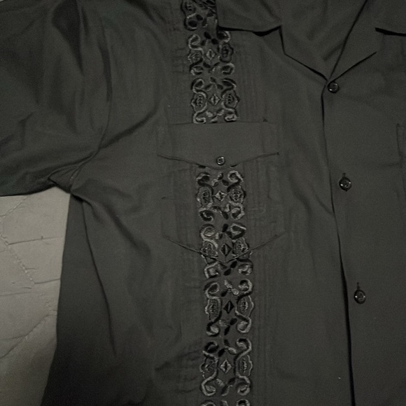 Black button up with design - Picture 2 of 3